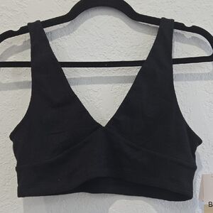 BP Black V-neck Crop Top‎
